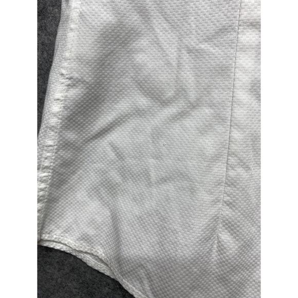 Banana Republic Shirt Womens 6 White Non-Iron Fitted Button Down Texture - Picture 14 of 14